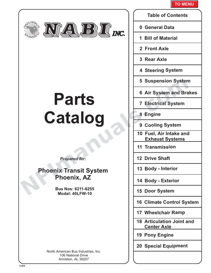 SR9039 (51000) Parts Manual, Phoenix first-page preview