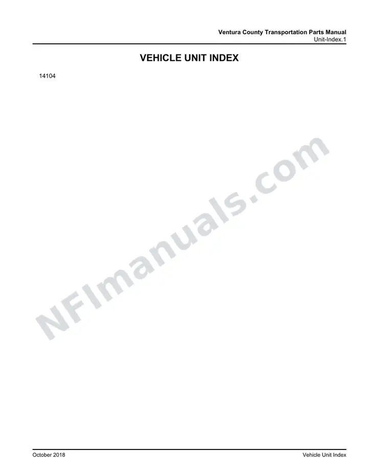D4500 Ventura County Transportation Parts Manual 03 26 1352, Effective with VIN Unit 14104 first-page preview