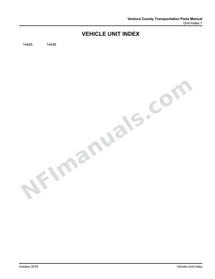 D4500 Ventura County Transportation Parts Manual 03 26 1659, Effective with VIN Units 14445 14446 first-page preview