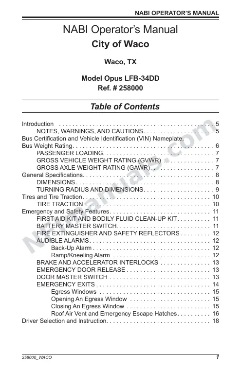 SR9208 (258000) Operator’s Manual, Waco first-page preview