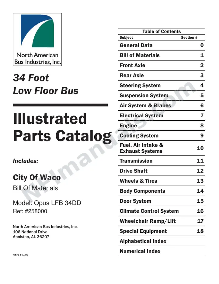 SR9208 (258000) Parts Manual, Waco first-page preview