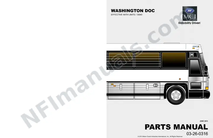 D40ISTV Washington DOC Parts Manual 03 26 0316, Effective with VIN Unit 13040 first-page preview
