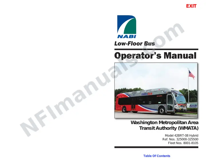 SR9274/SR9275 (325000/325500) Operator’s Manual, WMATA first-page preview
