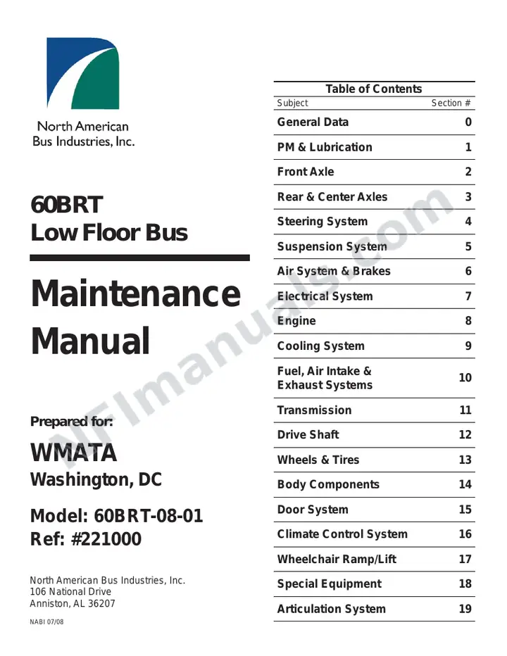 SR9176 (221000) Service Manual, Washington Metropolitan Area Transit Authority first-page preview