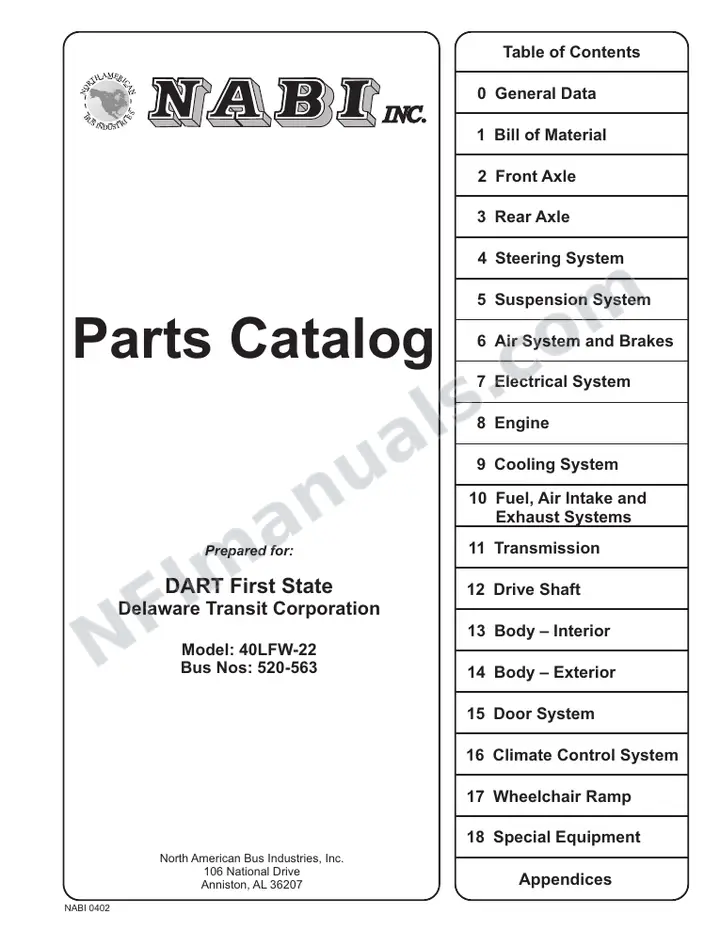 SR9057 (73000) Parts Manual, Wilington DE first-page preview