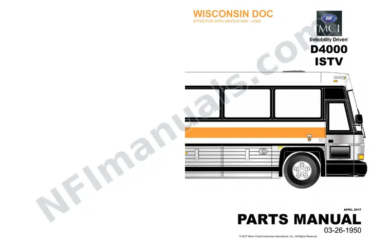 D40ISTV Wisconsin DOC Parts Manual 03 26 1950, Effective with VIN Units 14567 14568 first-page preview