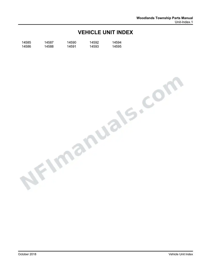 D4500 Woodlands Township Parts Manual 03 26 1961, Effective with VIN Units 14585 14588, 14590 14595 first-page preview