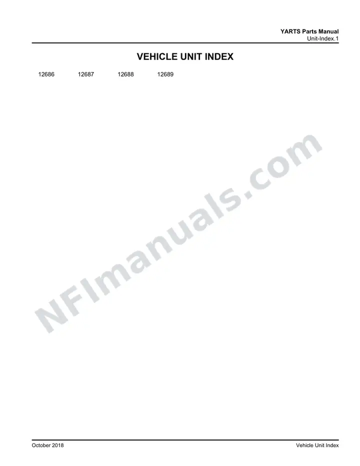 D4500 YARTS Parts Manual 03 15 9844, Effective with VIN Units 12686 12689 first-page preview