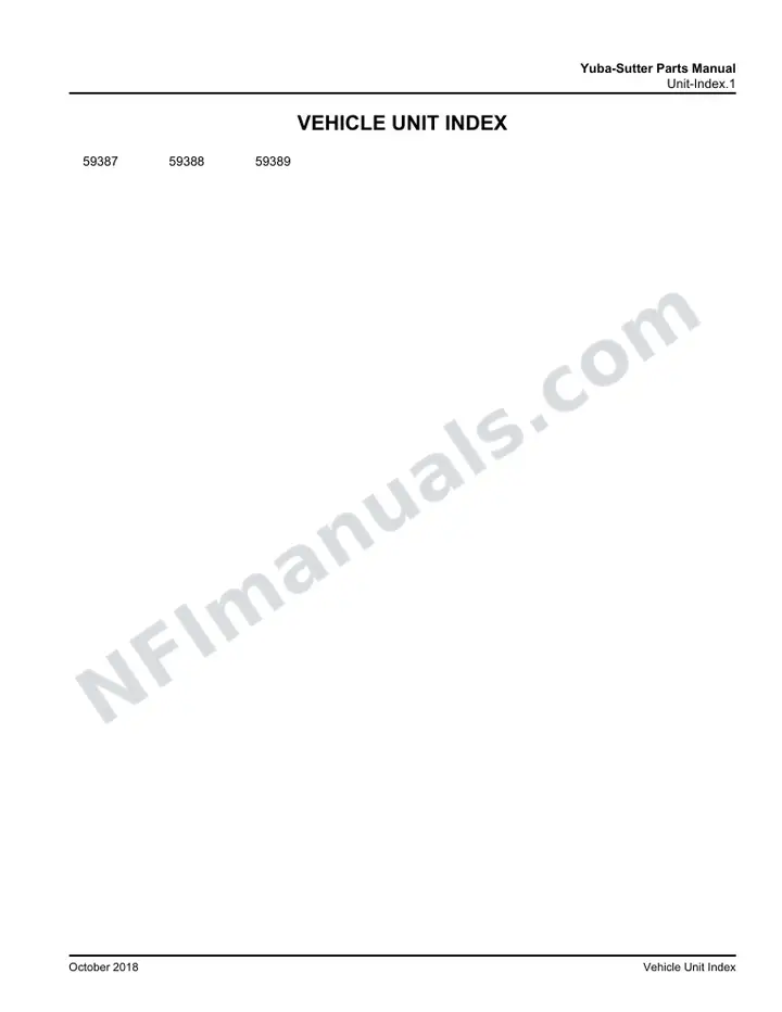 D4500 Yuba Sutter Parts Manual 03 15 7709, Effective with VIN Units 59387 59389 first-page preview